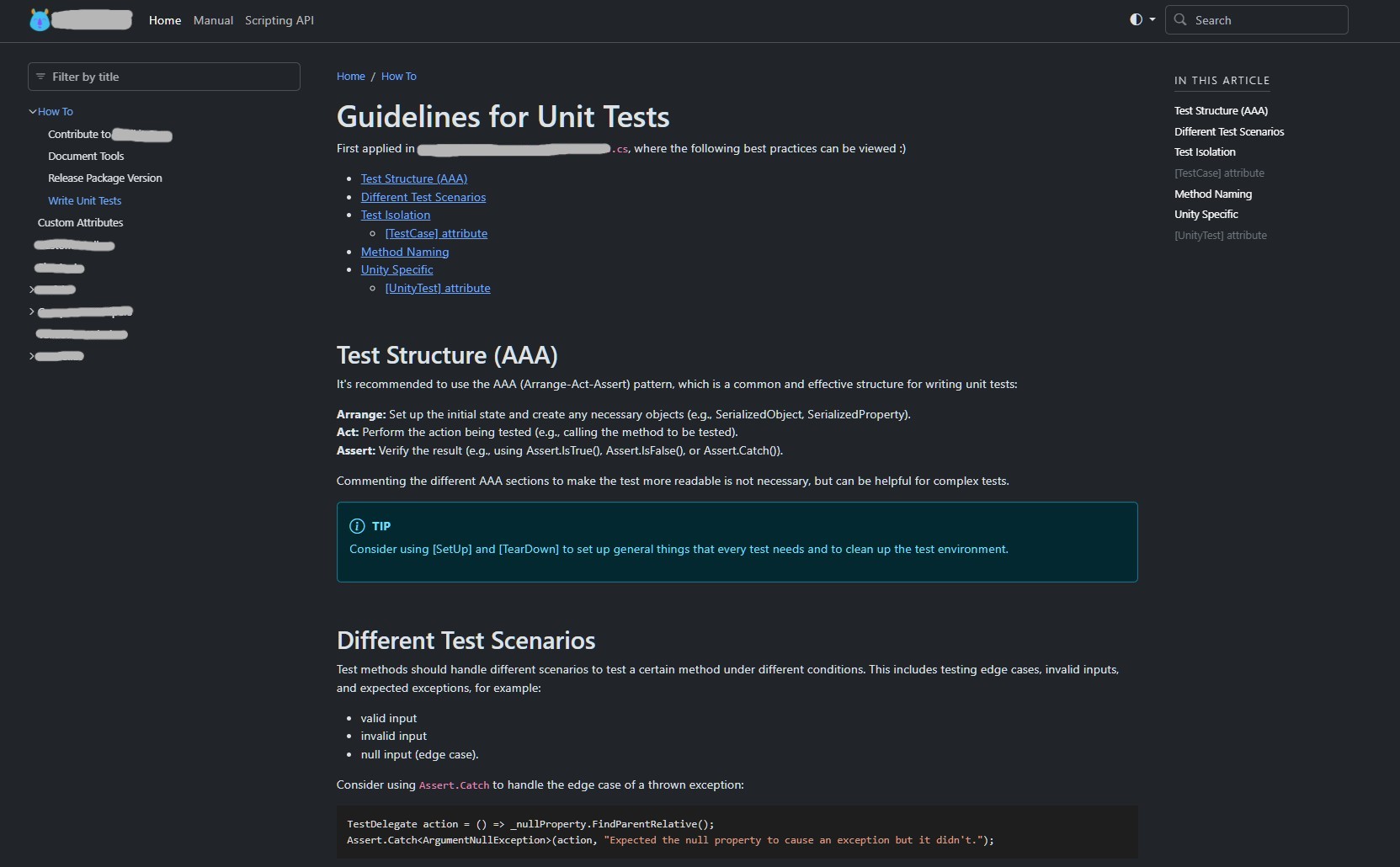 Unit Tests Guideline